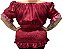 Blusa Estilo Ciganinha com Manga Curta  Moda Cigana Vermelho - Imagem 2