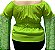 Blusa Estilo Ciganinha com Manga Longa Moda Cigana Verde - Imagem 3