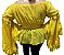 Blusa Estilo Ciganinha com Manga Longa Moda Cigana Amarelo - Imagem 3