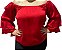 Blusa Estilo Ciganinha com Manga Longa Moda Cigana Vermelho - Imagem 3