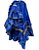 Saia Longa Cigana Modelo 3 Babados com 13 metros de roda Azul - Imagem 2