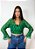 Blusa Bolero Estilo Ciganinha Verde Transpassado - Imagem 6