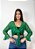 Blusa Bolero Estilo Ciganinha Verde Transpassado - Imagem 5
