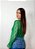 Blusa Bolero Estilo Ciganinha Verde Transpassado - Imagem 4