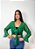 Blusa Bolero Estilo Ciganinha Verde Transpassado - Imagem 8