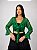 Blusa Bolero Estilo Ciganinha Verde Transpassado - Imagem 4