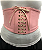 Corset Cinturão Corselet Corpete Cinta Modeladora Rosa Claro - Imagem 1