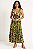 Vestido Longo Modelo Luxo Toque de Seda Moda Indiana Estampado - Imagem 1