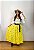 Saia longa boho chic estilo com 10 metros de roda Amarelo - Imagem 1