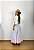 Saia longa boho chic estilo com 10 metros de roda Lilás - Imagem 4