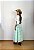 Saia longa boho chic estilo com 10 metros de roda Verde - Imagem 4