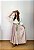 Saia longa boho chic estilo com 10 metros de roda Rosa - Imagem 2