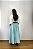 Saia longa boho chic estilo com 10 metros de roda Azul - Imagem 2