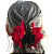 Piranha de Cabelo com 2 Flores De Tecido Veludo - Imagem 3
