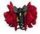 Piranha de Cabelo com 2 Flores De Tecido Veludo - Imagem 5