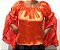 Blusa Estilo Ciganinha com Manga Longa Moda Cigana Vermelho - Imagem 3