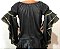 Blusa Estilo Ciganinha com Manga Longa Moda Cigana Preto - Imagem 2
