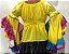 Blusa Estilo Ciganinha com Manga Longa Moda Cigana Amarelo - Imagem 2