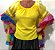 Blusa Estilo Ciganinha com Manga Longa Moda Cigana Amarelo - Imagem 3