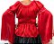 Blusa Estilo Ciganinha com Manga Longa Moda Cigana Vermelho - Imagem 2