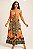 Vestido Midi Modelo Trapézio Luxo Moda Indiana - Imagem 1