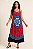 Vestido Midi Modelo Trapézio Luxo Moda Indiana - Imagem 1