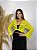 Bolero de Renda estilo Cigana com Manga Longa Amarelo - Imagem 4