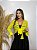 Bolero de Renda estilo Cigana com Manga Longa Amarelo - Imagem 7
