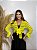 Bolero de Renda estilo Cigana com Manga Longa Amarelo - Imagem 1