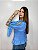 Blusa Estilo Ciganinha com Manga 3/4 Moda Cigana Azul Claro - Imagem 8