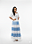 Saia Longa Branca e Azul Estilo Cigana Umbanda Candomble - Imagem 3