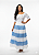 Saia Longa Branca e Azul Estilo Cigana Umbanda Candomble - Imagem 5