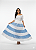 Saia Longa Branca e Azul Estilo Cigana Umbanda Candomble - Imagem 1