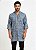 Bata Camisa Masculina Indiana Estampada Moda Boho Azul - Imagem 1