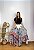 Saia Longa Estilo Boho Chic Modelo Pontas Moda Luxo Estampada - Imagem 1