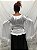 Blusa Estilo Ciganinha com Manga Longa Moda Cigana Branca - Imagem 2