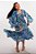 Vestido Longo Modelo Luxo Estampado Moda Indiana - Imagem 5