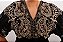 Vestido Midi Modelo Luxo Bordado Moda Indiana - Imagem 4
