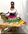 Saia Longa Cigana Modelo Patchwork com 12 metros de roda Verde - Imagem 4