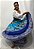 Saia Longa Cigana Modelo Patchwork com 12 metros de roda Azul - Imagem 4