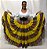 Saia Longa Cigana Modelo Patchwork com 12 metros de roda Amarelo - Imagem 4