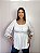 Blusa Modelo Ciganinha Ombro a Ombro Moda Luxo Branca - Imagem 4