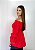 Blusa Modelo Ciganinha Ombro a Ombro Moda Luxo Vermelho - Imagem 3