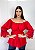 Blusa Modelo Ciganinha Ombro a Ombro Moda Luxo Vermelho - Imagem 1