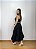 Saia Longa Estilo Boho Chic Modelo Pontas Moda Luxo Preta - Imagem 5