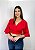 Bolero Blusa Cigana Blogueira Vermelho - Imagem 3
