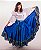 Saia Longa Cigana Modelo 1 Babado com 12 metros de roda Azul - Imagem 1