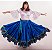 Saia Longa Cigana Modelo 1 Babado com 12 metros de roda Azul - Imagem 2