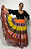 Saia Longa Cigana Modelo Patchwork com 12 metros de roda Laranja - Imagem 1