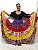 Saia Longa Cigana Modelo Patchwork com 12 metros de roda Vermelho - Imagem 4